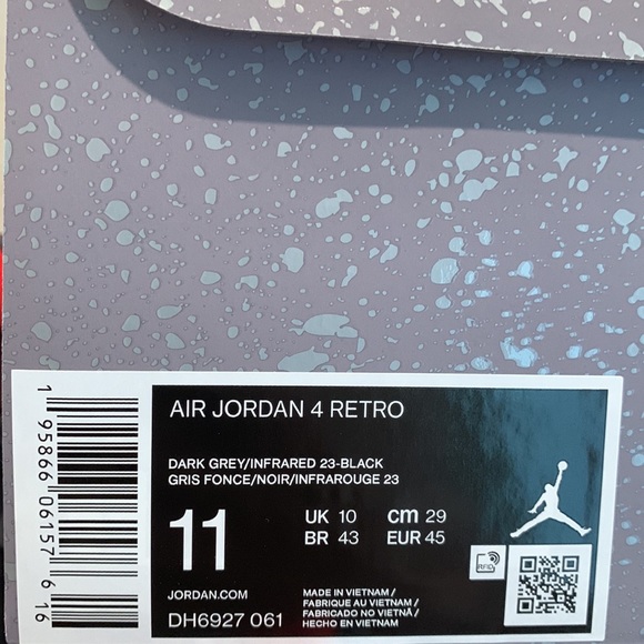 NIKE AIR JORDAN 4 RETRO SNEAKERS - Picture 10 of 10